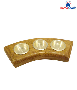 Home Needs Arched Wooden T-lite Holder