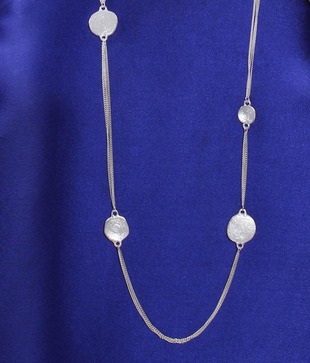 Bansri Stylish Crystal Disc Long Necklace