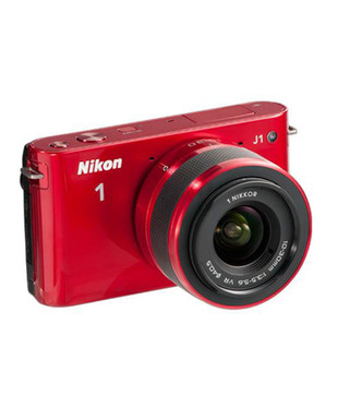 Nikon 1 J1 10.1MP SLR with 10-30 mm Kit Lens (Red)