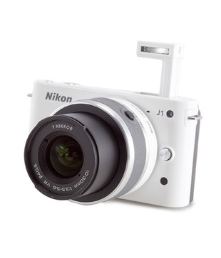 Nikon 1 J1 10.1MP SLR with 10-30 mm Kit Lens (White)