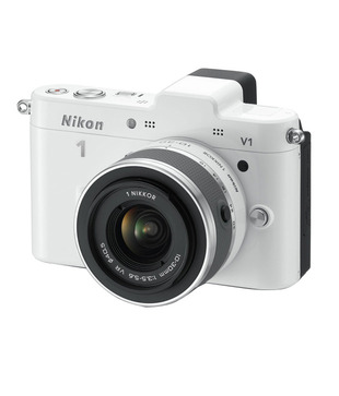 Nikon 1 V1 10.1MP SLR with 10-30 mm Kit Lens (White)