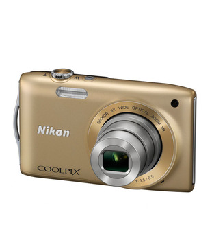 Nikon Coolpix S3300 16MP Point & Shoot Camera (Gold)