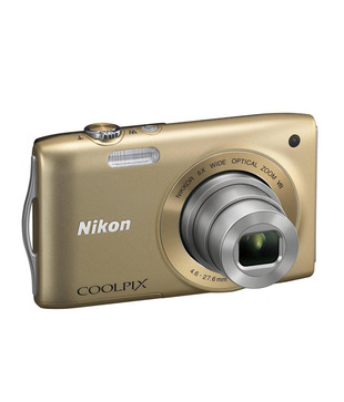 Nikon Coolpix S3300 16MP Point & Shoot Camera (Gold)