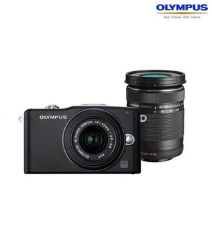 Olympus EPM 1 (Lens 14-42mm & 40- 150mm) (Black)