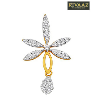 Rivaaz Lovely CZ Gold Pendant