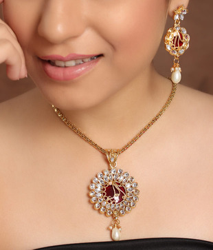 Sia Elaborate Pewter Necklace Set And Bracelet Combo