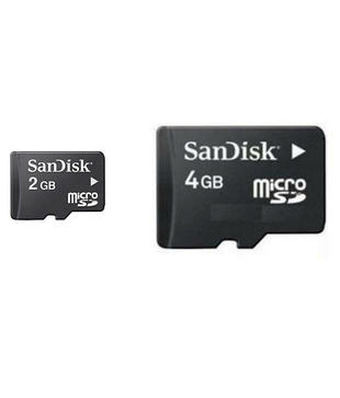 Sandisk Micro SD 2 GB Card+Sandisk Micro SD 4 GB Card