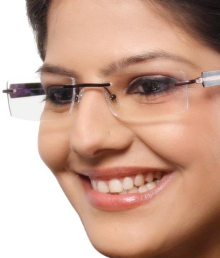 Extro Sleek Brown Rimless Eyewear