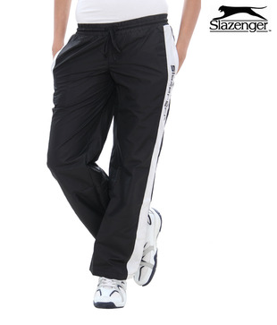 Slazenger Black-White Track Pants (SSWT002bw)