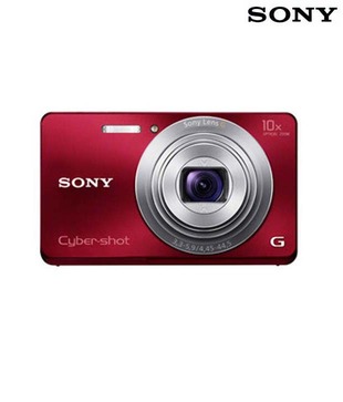 Sony CyberShot W690 16.1MP Point & Shoot Digital Camera (Red)