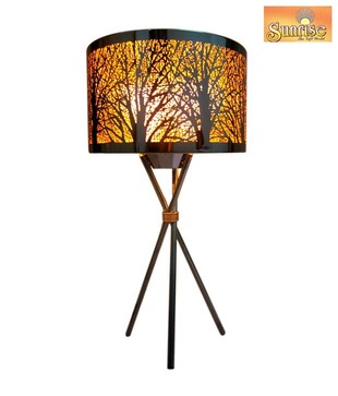 Sunrise Yellow & Black Steel Lamp