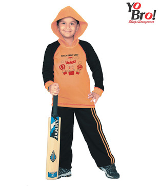 Yobro Orange & Black Night Suit