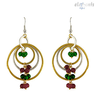 Elements Ravishing Red & Green Drop Earrings