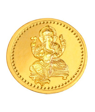 Infinium 24kt 2g 995 Purity BIS Hallmarked Ganesha Gold Coin