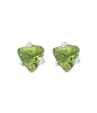Johareez Peridot, Garnet & Topaz Silver Earrings Combo