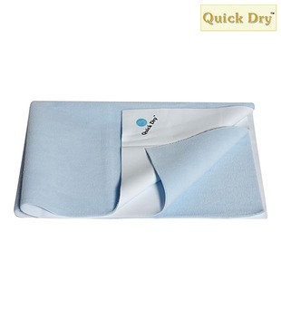 Quick Dry Plain Waterproof Blue Double Bed