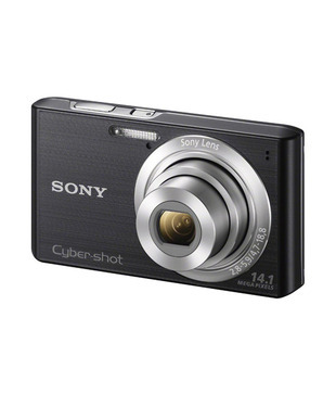 Sony CyberShot W610 14.1 MP Point & Shoot Camera (Black) (with 4 GB Card, Camera Pouch)