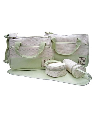 BeCute Light Green 5 In 1 Diaper Bag Combo