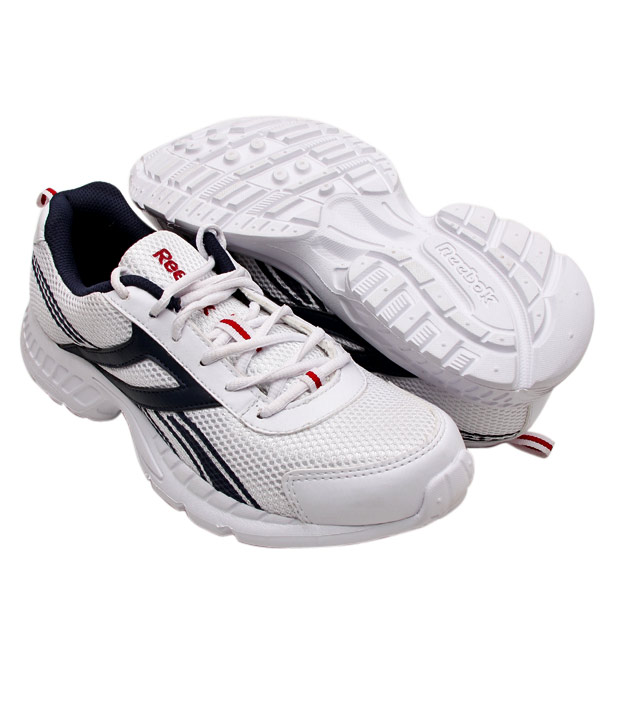 Reebok Energetic White & Navy Blue Sports Shoes