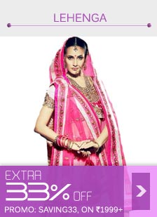 Lehengas- Min. 40% + Extra 33% Off(Promo:SAVING33)